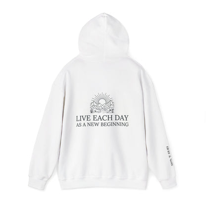 Live Each Day Hoodie — Sunrise Mountain Inspirational Pullover