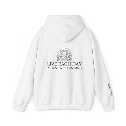 Live Each Day Hoodie — Sunrise Mountain Inspirational Pullover