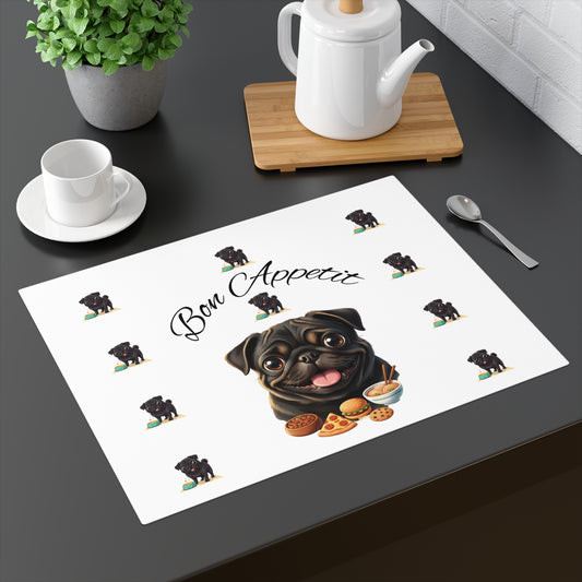 Pug 'Bon Appetit' Placemat — Cute Dog Dining Table Mat
